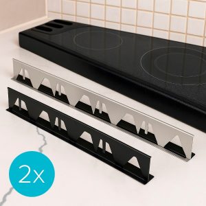 Afdekking voor kier naast fornuis - 2-pack, 35-70 cm, Roestvrij staal | STOVGAP